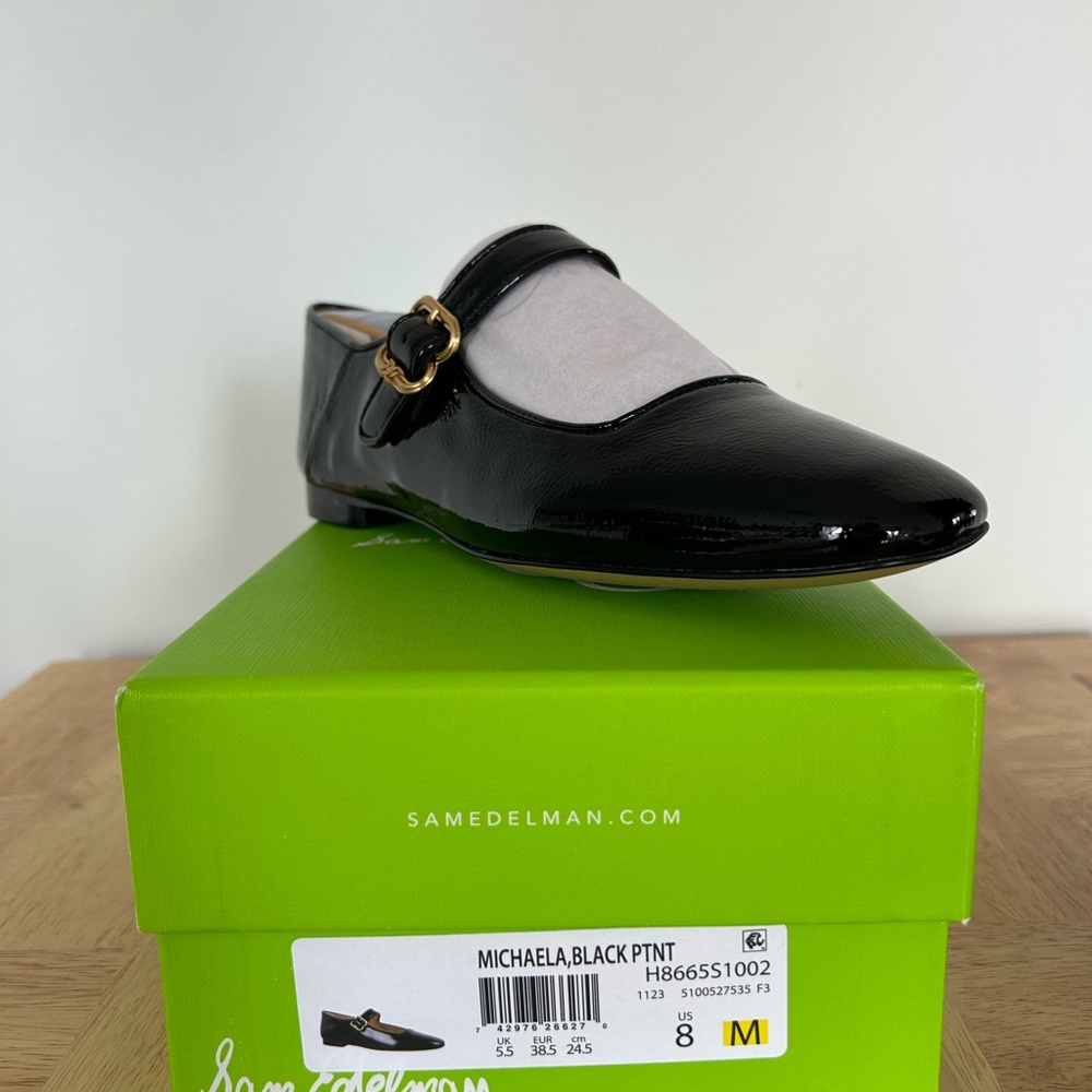 Sam Edelman Black Patent Leather Mary Jane Size 8 - Picture 6 of 6